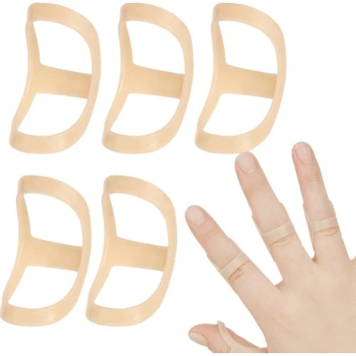 Fingerskinne til springfinger, 5-pak, beige