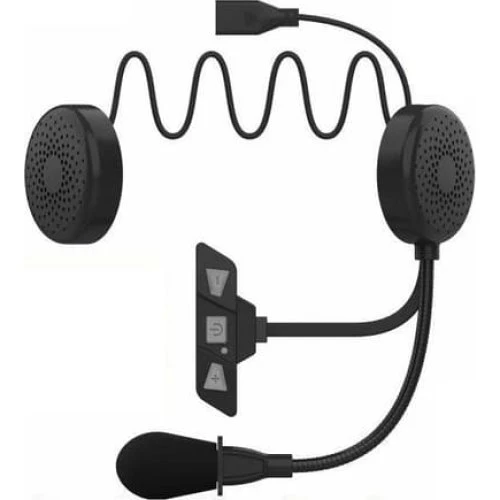 Motorcykelhjelm Headset Bluetooth 5.2 - Black