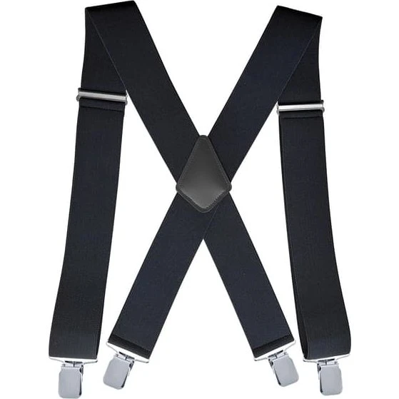 Justerbare elastiske seler - Sort - One Size
