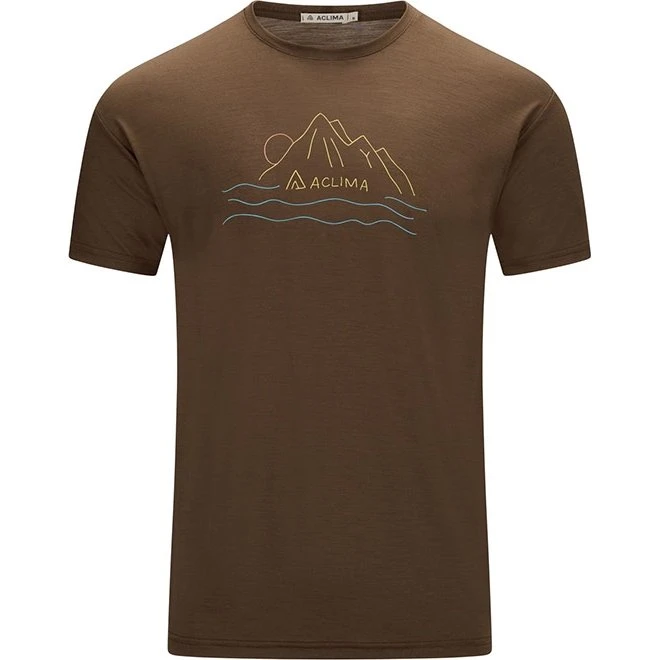 Aclima LightWool 140 Classic Tee Sunset - Dark Earth - XL