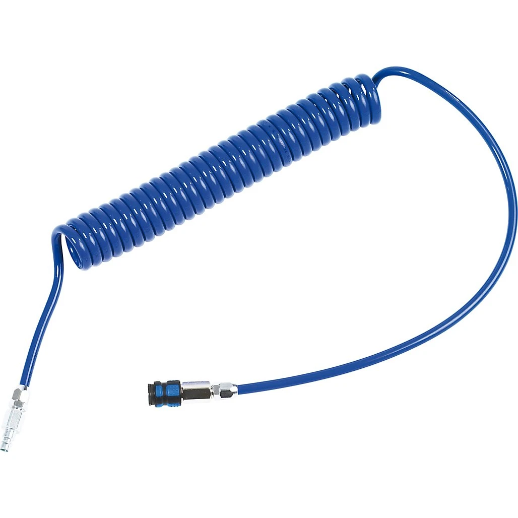 Flowconcept PU spiralslange 6,5/10mm blå 7,5m