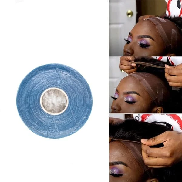 Dobbeltklæbende tape til hair extensions og parykker, 0,8 cm x 2,74 m