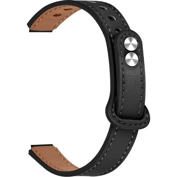 Fitbit Inspire 1/2/HR Urrem i sort ægte læder