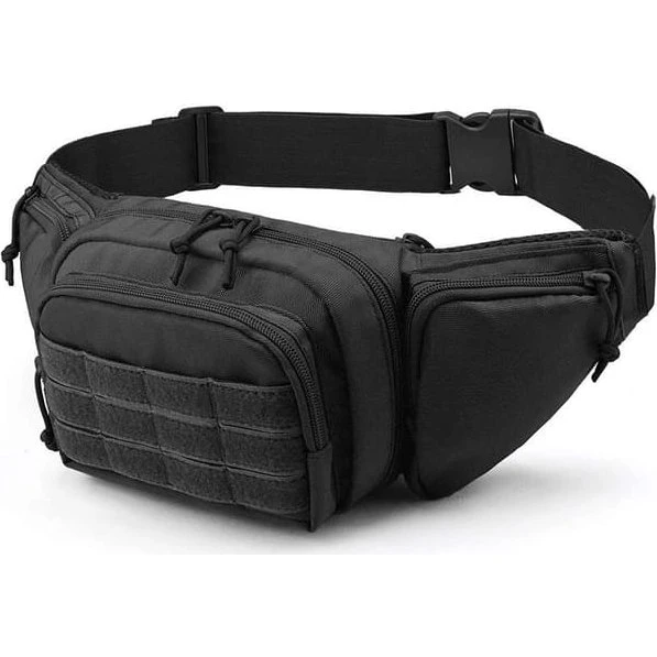 Outdoor Taljetaske i 800D Oxford-Nylon - Sort