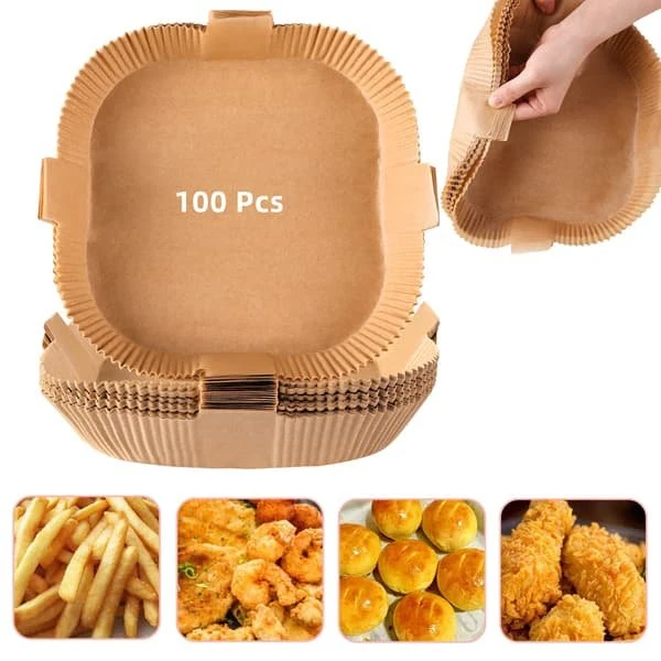 Nature Air Fryer engangspapir med håndtag, 20 cm, 100 stk
