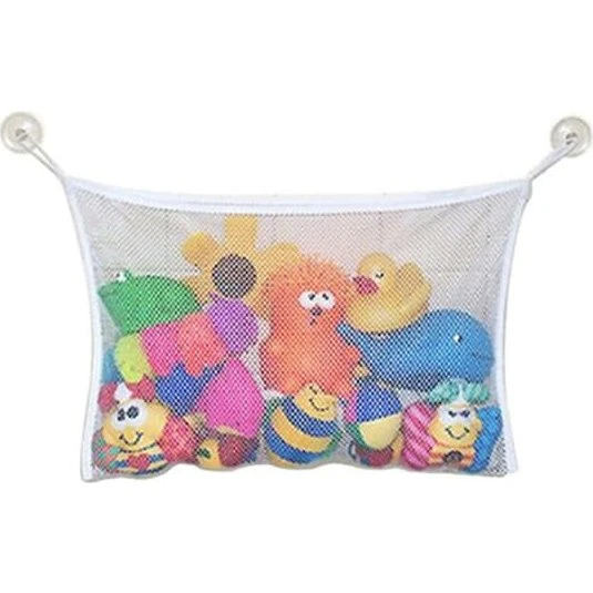 Opbevaringsnet med sugekopper 34x45 cm - Hvid