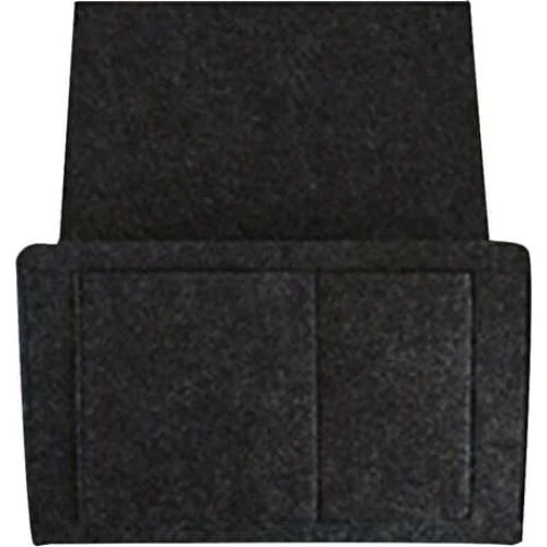 Hængende sengeopbevaringstaske i polyesterfilt, sort, 32x21x10 cm