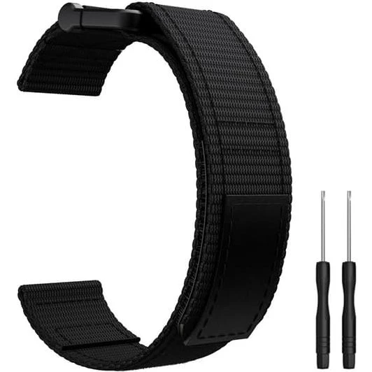 Urrem til Garmin Fenix 7/6/5, Forerunner & Instinct - 22mm Nylon Black