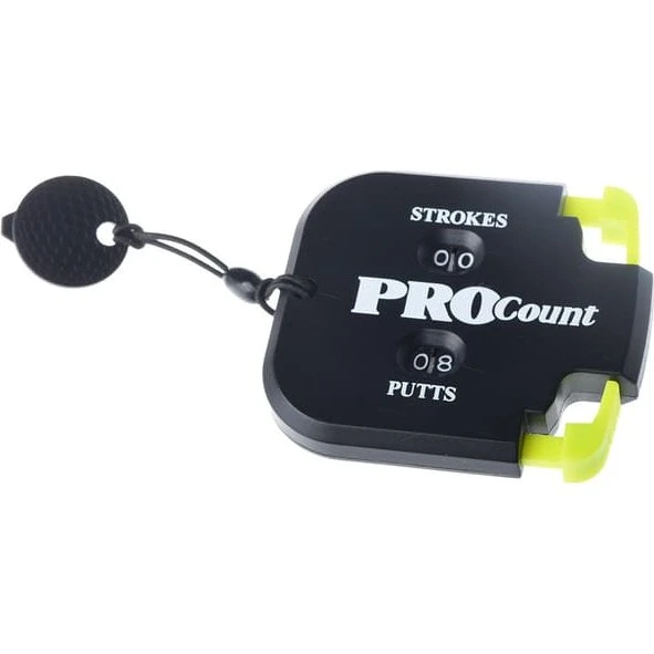 Golf Score Calculator - 2 spillere, op til 9 point, Gul/Sort