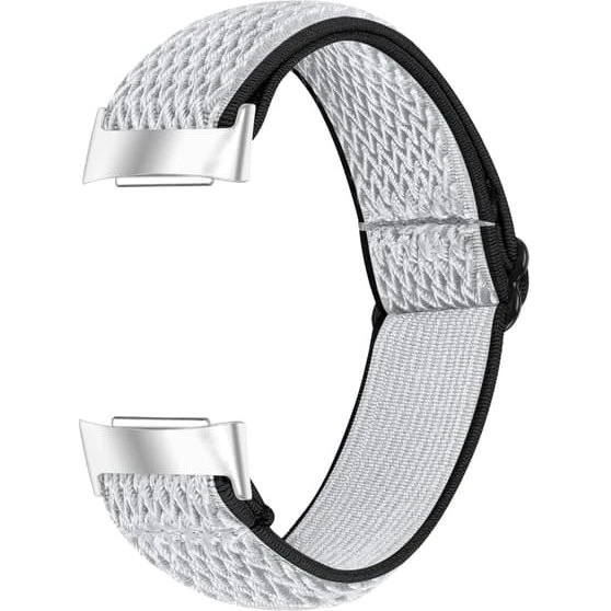 Fitbit Charge 5 armbånd i nylon - Grå/Sort