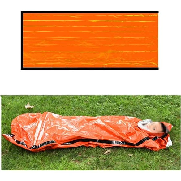 Redningstæppe sovepose til nødsituationer, 210×91 cm, Orange