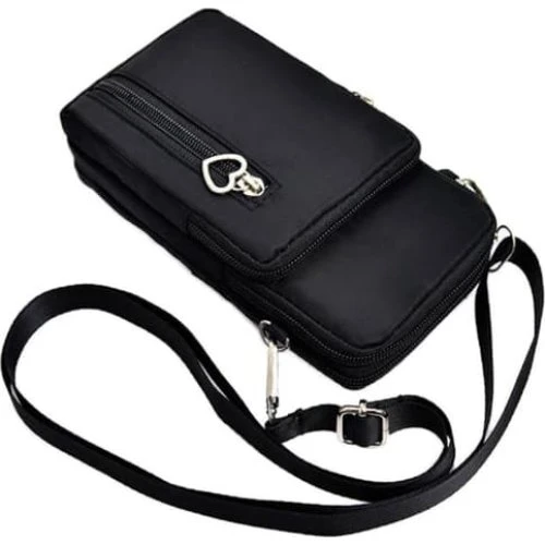 Skuldertaske til mobil, Black
