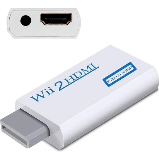 Nintendo Wii til HDMI-adapter - Full HD 1080p - Hvid