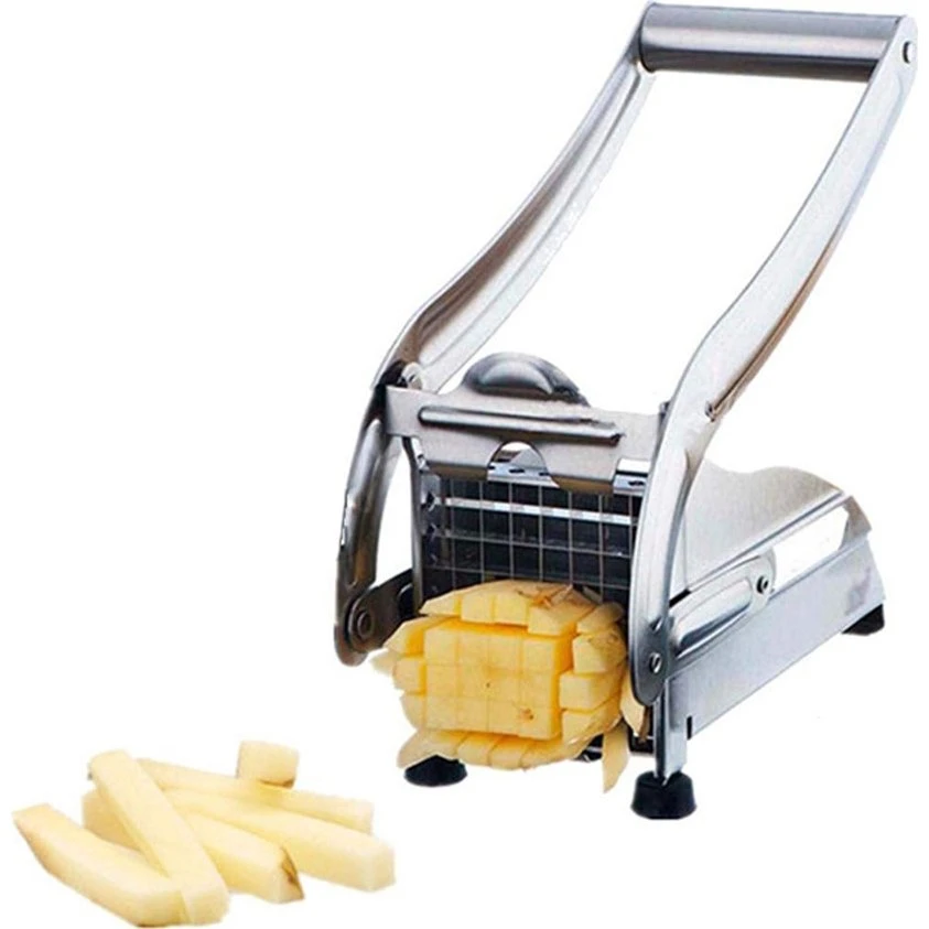 Pommes frites-skærer i rustfrit stål med to skærestørrelser