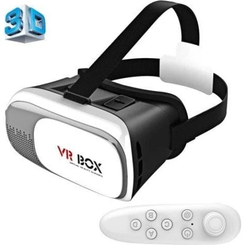 VR BOX 2.0 3D-Briller med Bluetooth & Remote (3,5-6")