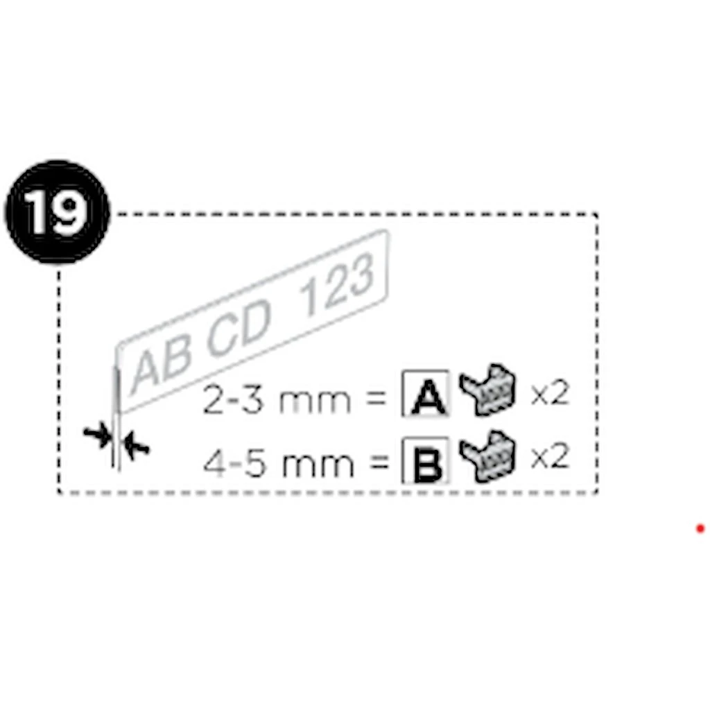 Thule clips til nummerplade - 4 stk.