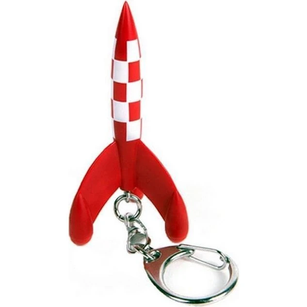 Tintin Klassisk Raket Nyckelring i Plast - 5,0 cm