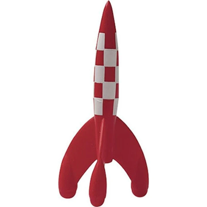 Tintin Klassisk Raket - Håndmalet PVC-figur, 9 cm
