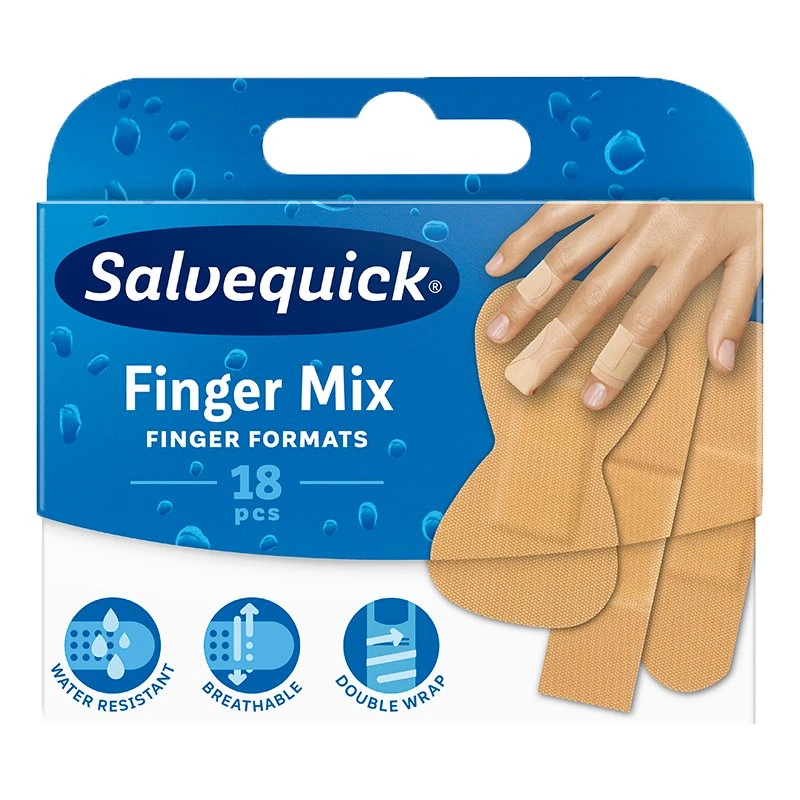 Salvequick Finger Mix 18 stk