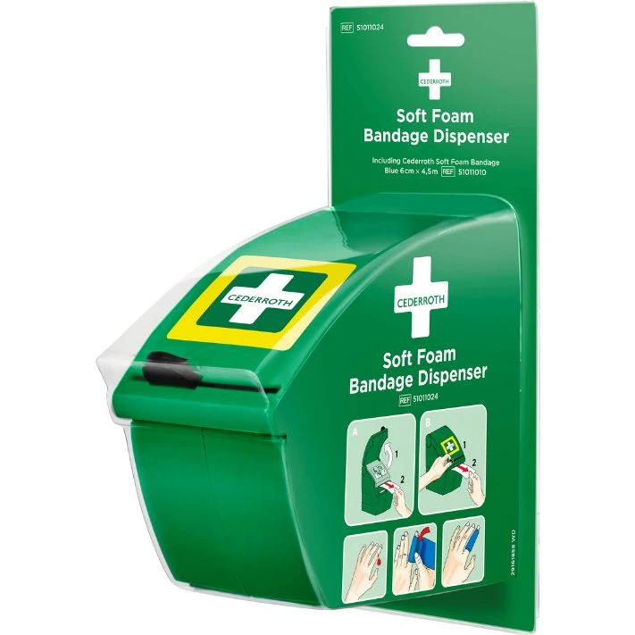Cederroth Soft Foam Bandage Dispenser med 6cm x 4,5m bandage