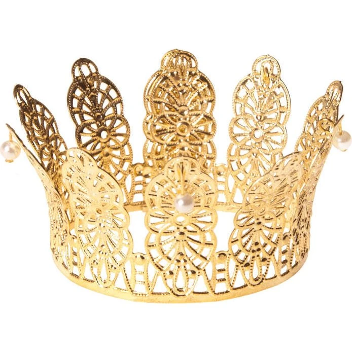 Prinsesse krone i metal - 8 cm
