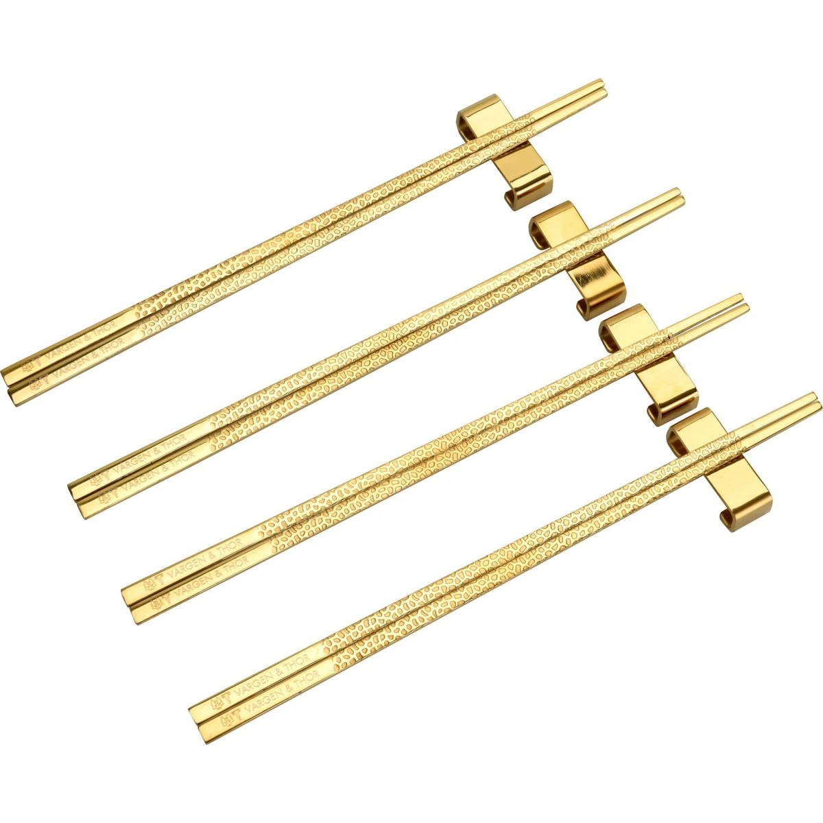 Vargen & Thor Kito Spisepinde, 4 par, Messing