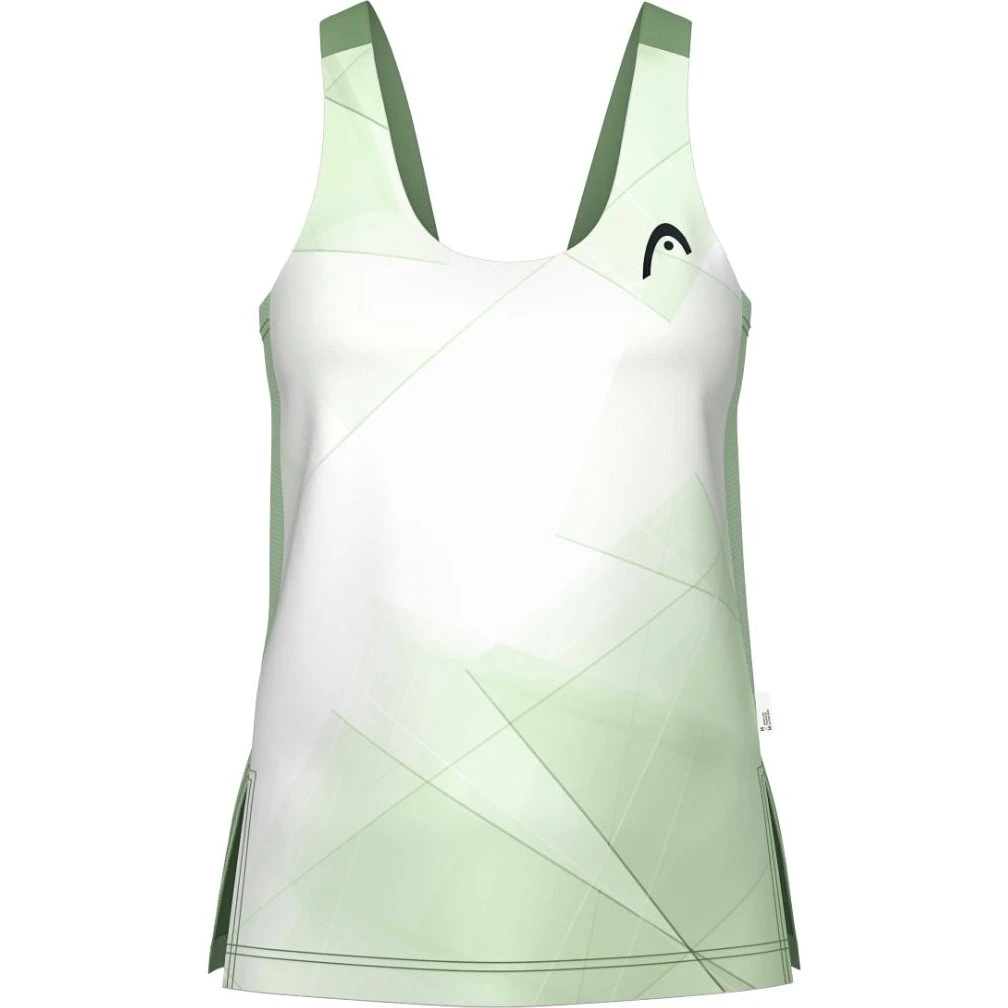 Head Spirit Tank Top Women White/Celery Green