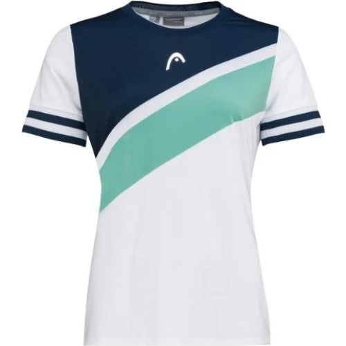 Head Perf T-shirt Dame - White/Nile Green