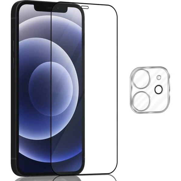 iPhone 12 Mini Skærm- & Linsebeskyttelse - 9H Hærdet Glas 3D