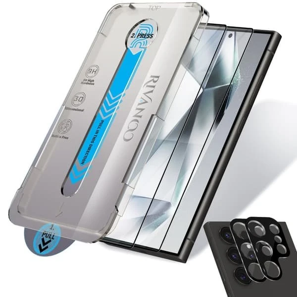 Samsung Galaxy S24 Ultra Skærm- & Linsebeskytter (2-pak) - Hærdet Glas