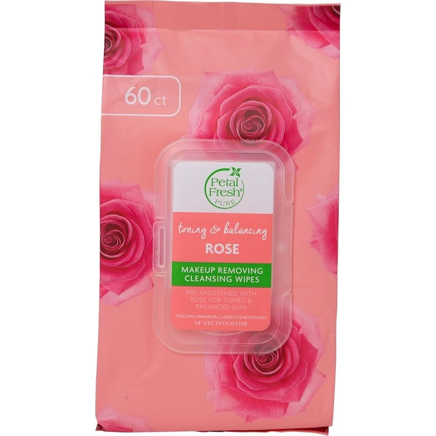 Petal Fresh Pure Rose Makeup Removing Wipes - 60 stk.
