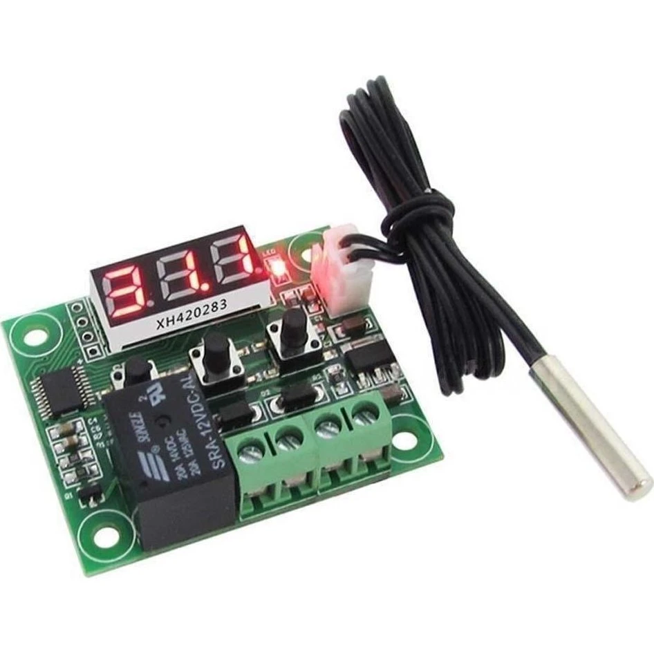 W1209 Termostat DC 12V med LED-display og vandtæt sensor