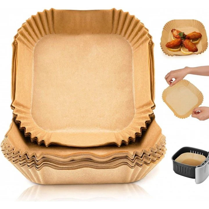 Emerio 131313.4 Bagepapir til Airfryer, 20x20 cm