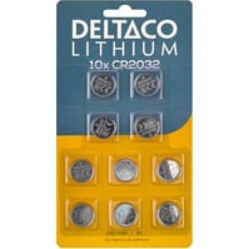 Deltaco CR2032 Lithium batterier - 10-pak