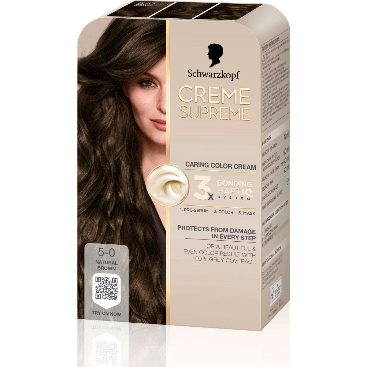 Schwarzkopf Creme Supreme 5-0 Natural Brown 182g
