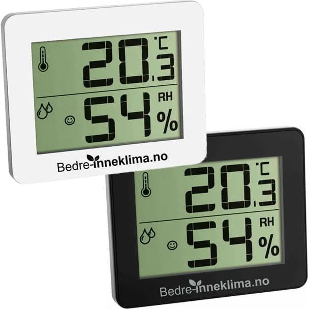 Arida 10465 Digitalt Hygrometer og Termometer - Sort
