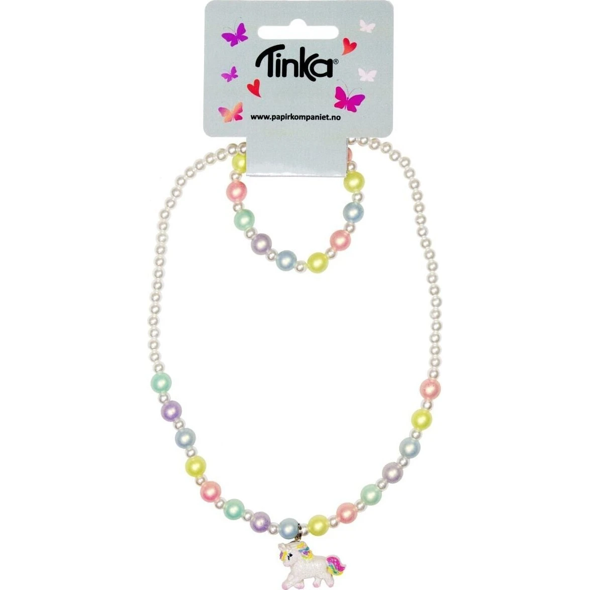 Tinka Beauty Halskæde/Armbånd med Enhjørning og Perler