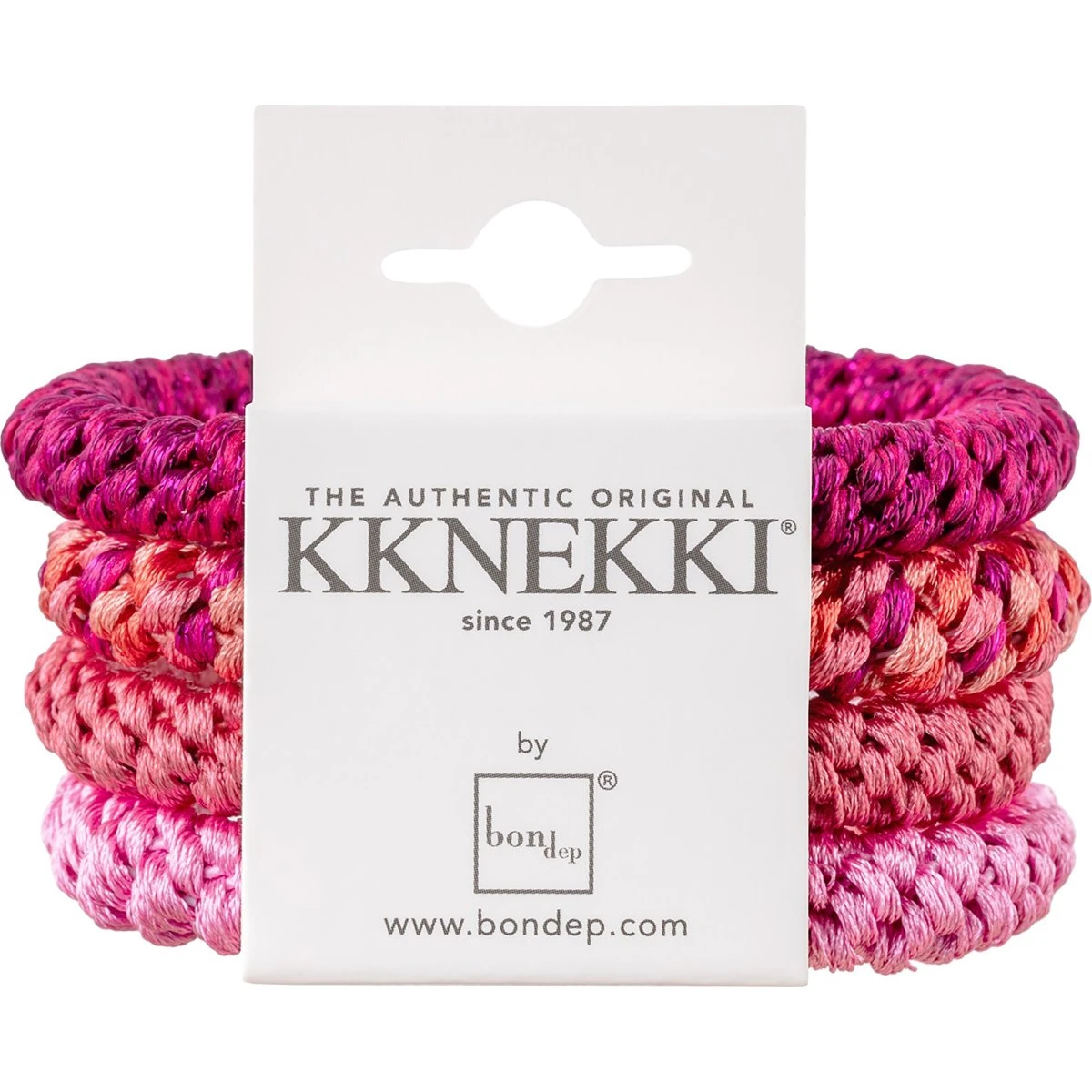 KKNEKKI Bundle 44 Pink - 4 stk. hårelastikker og armbånd