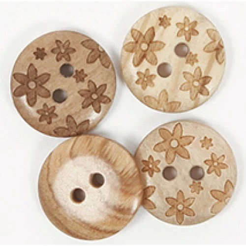 DROPS Design 628 Flowers Træknapper 15mm - 50 stk