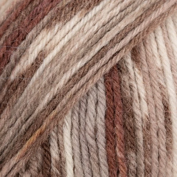 DROPS Fabel 912 Chokolade Print - Blødt strømpegarn