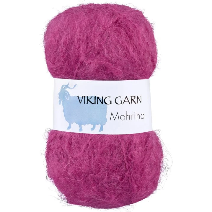 Viking Mohrino 573 Mørk Cerise - Luksus Mohairgarn