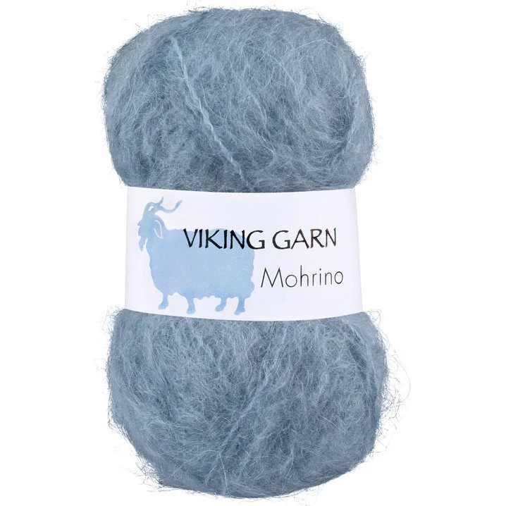 Viking Mohrino 521 Lys Gråblå - Mohair og Merino garn