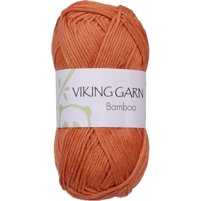 Viking Bamboo 651 Orange - Blandingsgarn med bambus og bomuld