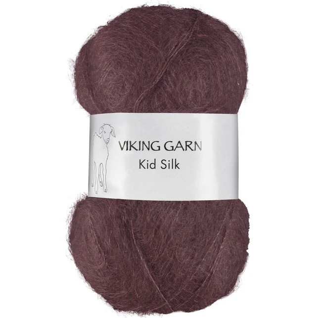 Viking Kid Silk 374 Mørk Burgunder - Mohair/Silk
