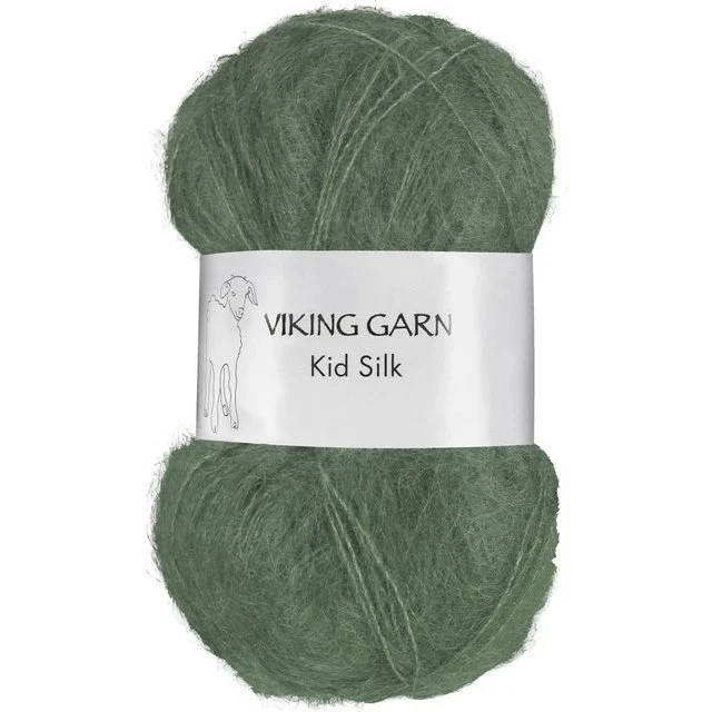Viking Kid Silk 334 Mørk Grøn - Mohair/Silke
