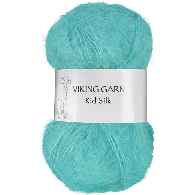 Viking Kid Silk 328 Aqua - Mohair og Silke