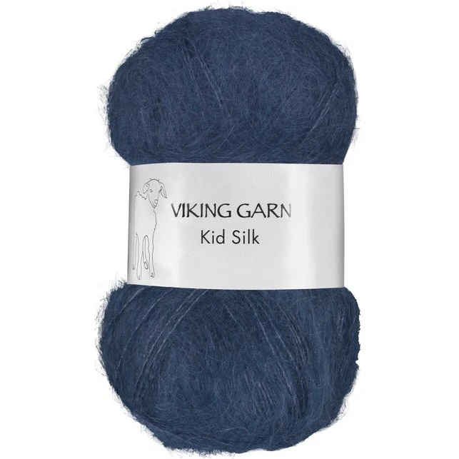 Viking Kid Silk 327 Mørk jeansblå - Mohair/Silke