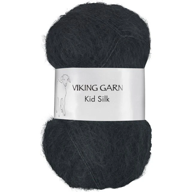 Viking Kid Silk 303 Sort - Mohair/Silke Garn