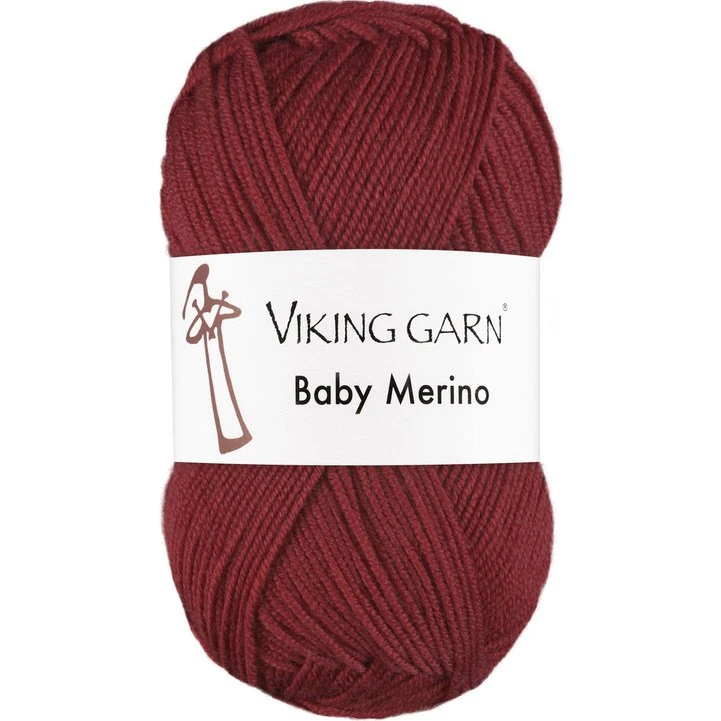 Viking Baby Merino 256 Mørkerød - 100% Merinould