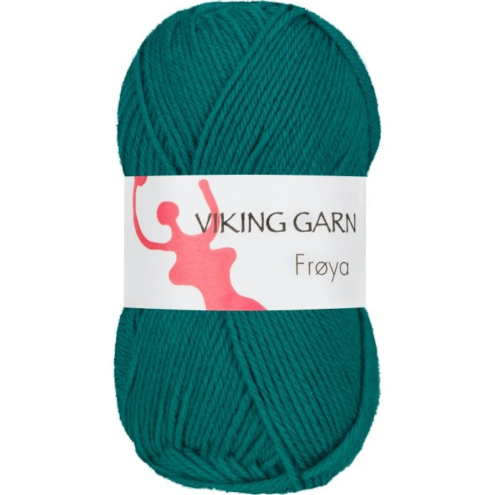 Viking Frøya 230 Turkis - Superwash uld/nylon garn